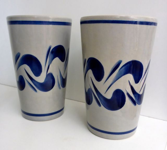 Frankfurter Apfelweinbecher klassisch - grau blau 0,3l 6er Set