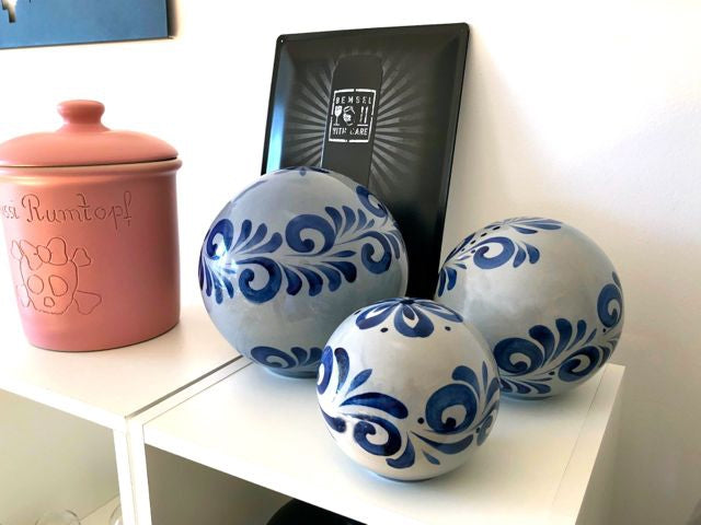 3er Set Bembel Kugeln #Gartendekoration