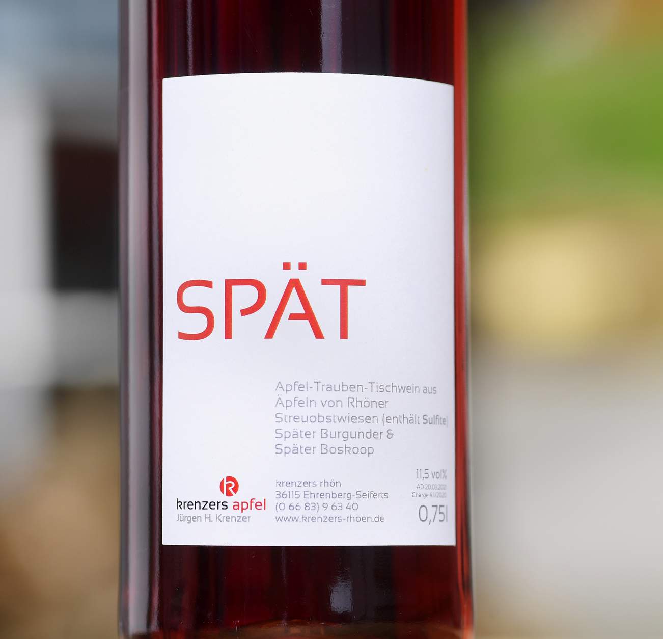 KrenzersRhön SPÄT - Wein aus Äpfeln mit Spätburgunder bei Bembeltown #krenzers