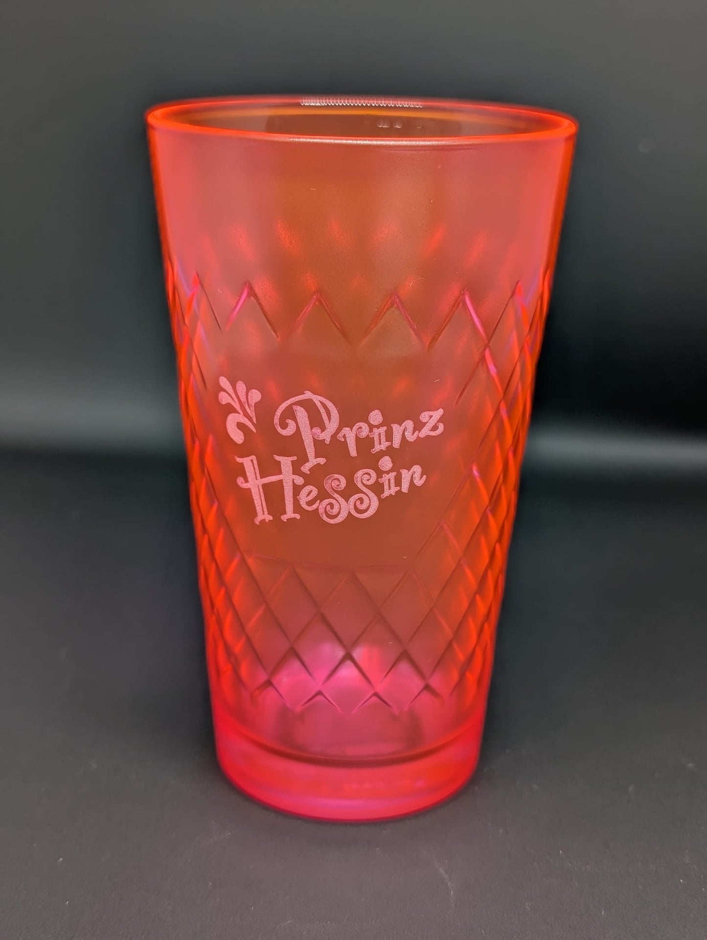 Geripptes Apfelweinglas Neon Pink in 3 Designs