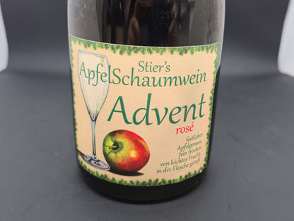 Stier Apfel-Schaumwein Rosé Advent – Festlicher Apfelgenuss