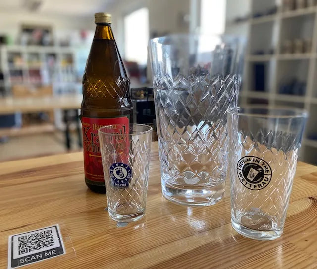 2 Liter Geripptes Apfelweinglas von Bembeltown #Geripptes