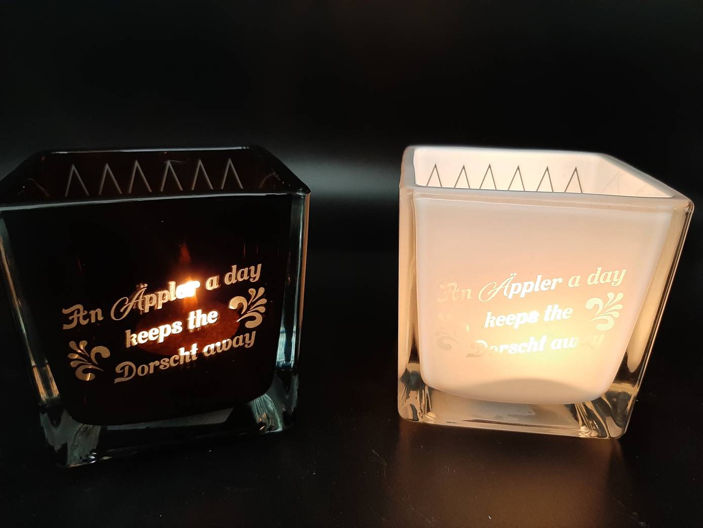 #Teelicht #Windlicht Typisch Hessich schwarz
