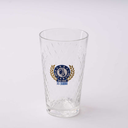 Geripptes Apfelweinglas mit Bembeltown Jubiläums Logo