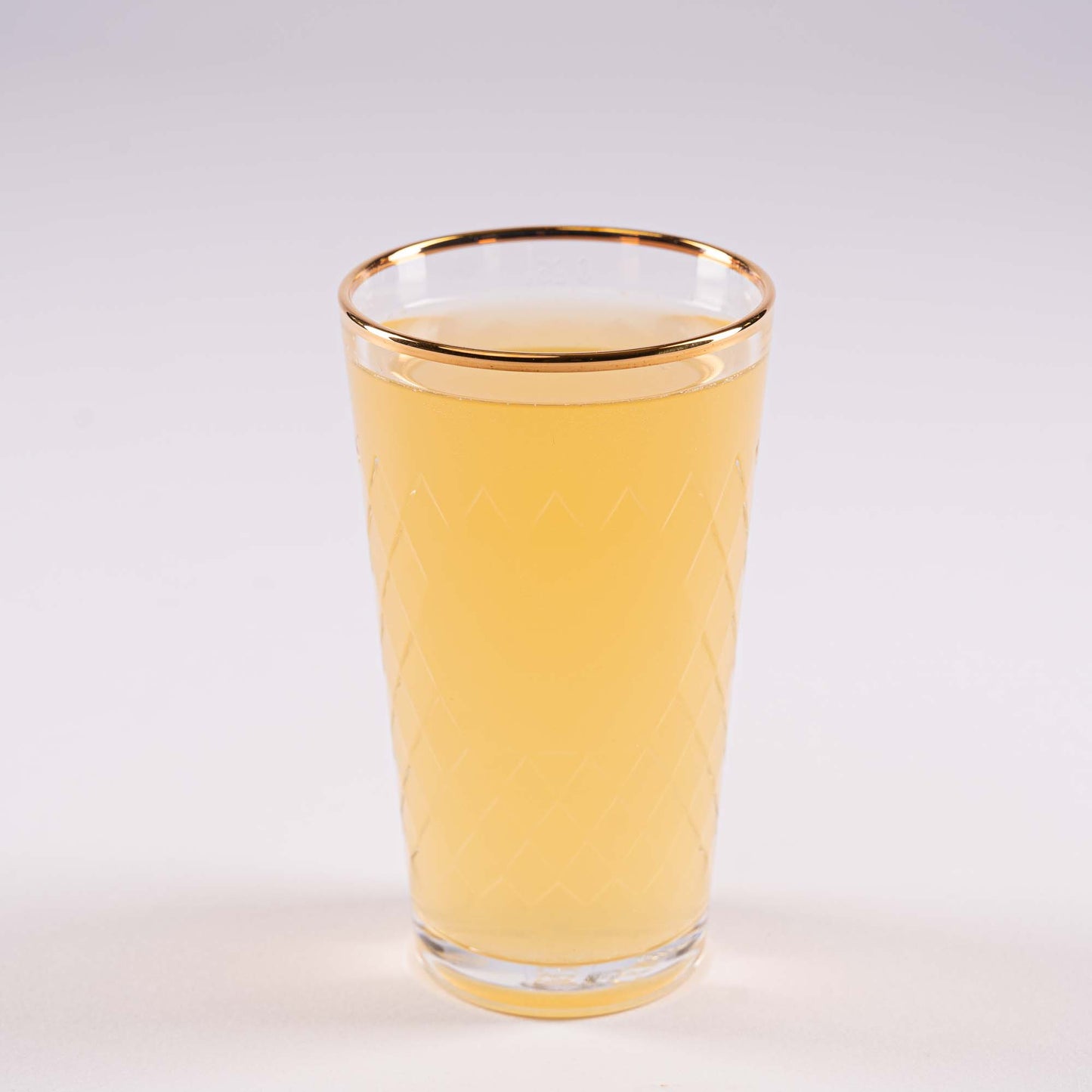 Apfelweinglas Goldrand Geripptes 0,5l