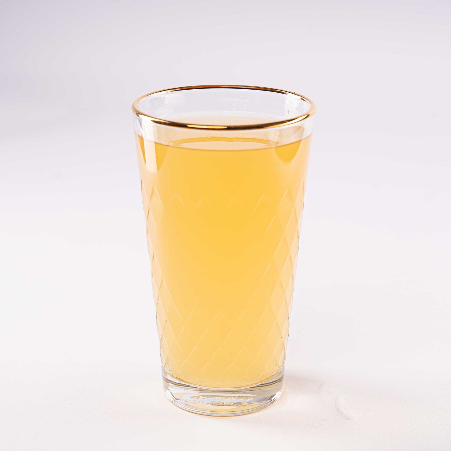 Apfelweinglas Goldrand Geripptes 0,5l