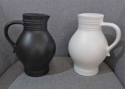 Klassischer 1 L Bembel in Weiß – handgemacht in Hessen