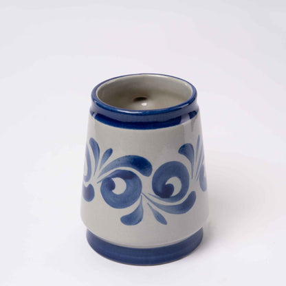 Oktoberfest Bierhumpen handbemalt - grau blau 0,5l