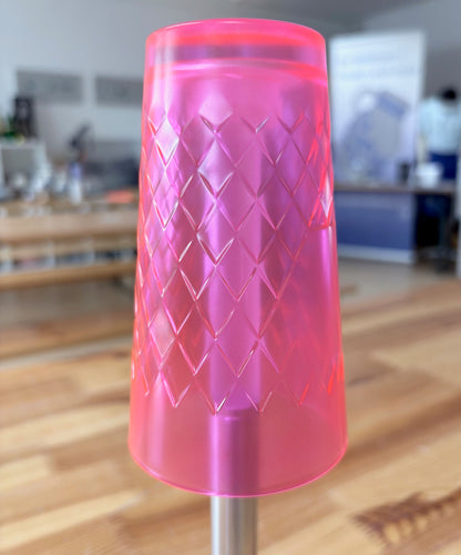 Frankfurter Lampe mit Neon Gerippten
