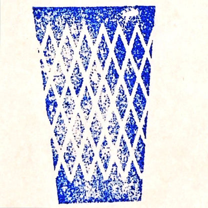 Geripptes Schoppe Glas als Stempel #BembelShop