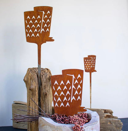 Wohndeko - Gartendeko Gerippte Beetstecker