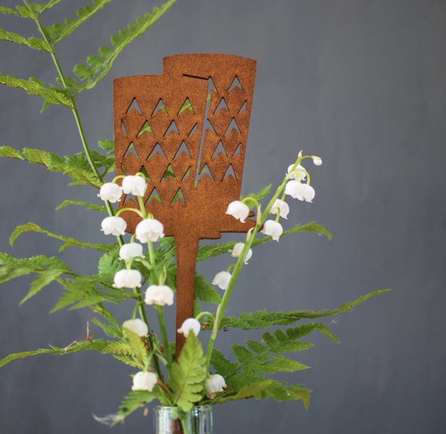 Wohndeko - Gartendeko Gerippte Beetstecker