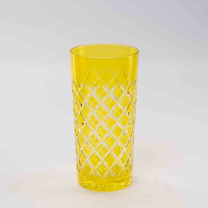 Gerippte Gläser 0,3 L Bleikristall Gelb