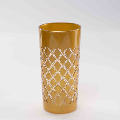 Gerippte Gläser 0,3 L Bleikristall Gold