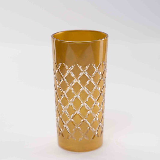 Gerippte Gläser 0,3 L Bleikristall Gold