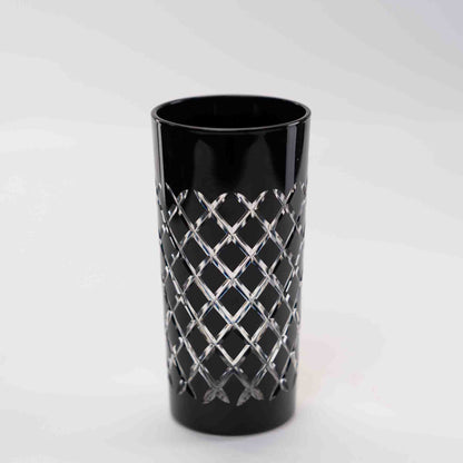 Gerippte Gläser 0,3 L Bleikristall Schwarz