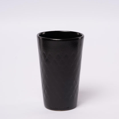 Gerippter Apfelweinbecher - schwarz 0,3l