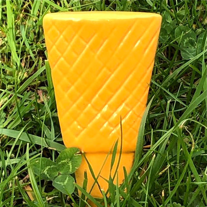 Geripptes Glas Beetstecker #Gartendeko