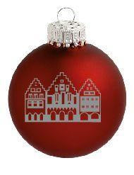 Christbaumkugel "Römer" (dunkelrot matt)