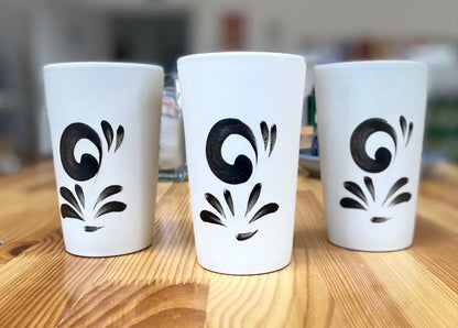 Apfelweinbecher 0,3l - schwarz-weiß