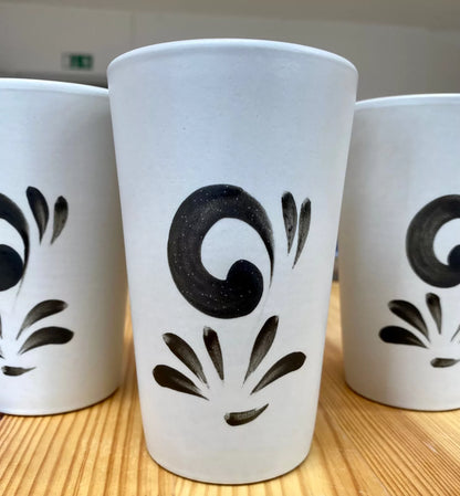 Apfelweinbecher 0,3l - schwarz-weiß