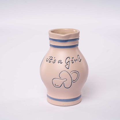 Rosa Bembel 0,5 L – It’s a Girl – mit Schnuller Dekor zur Geburt