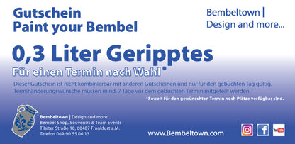 Bembel Party 0,3L Geripptes Gutschein