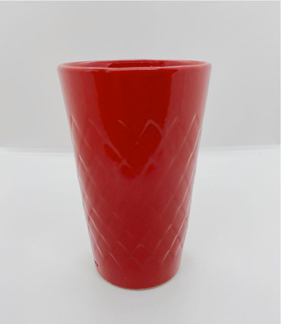 Roter Apfelweinbecher gerippt 0,3L