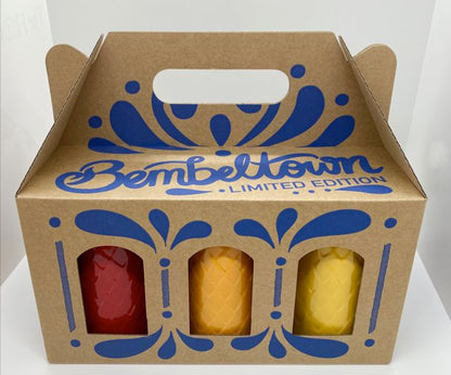 6-Pack Geschenkbox - Gerippte in Farbe